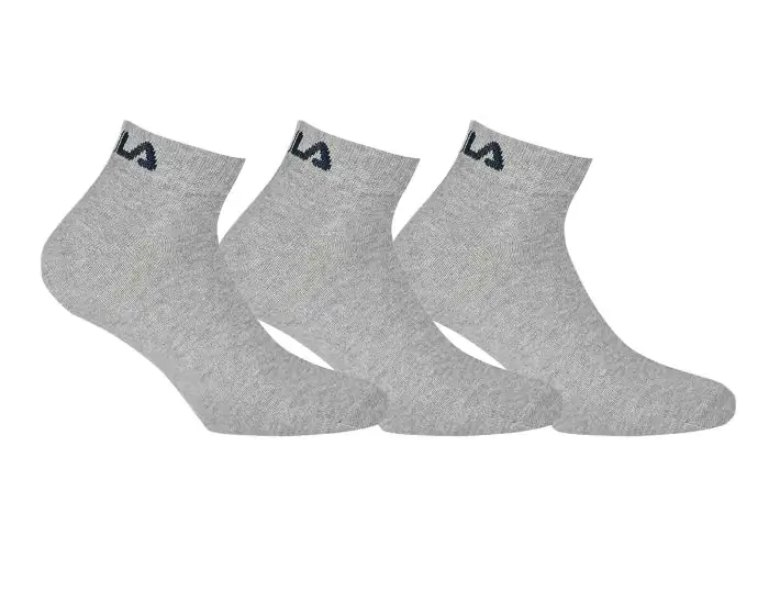Fila Ankle Socks 3 Pack Grijze Enkelsokken Avantisport