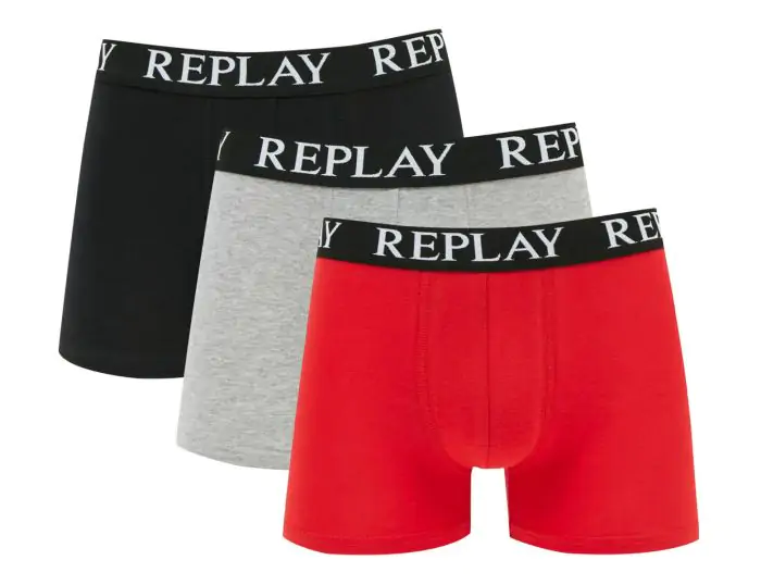 Replay Boxer Basic Cuff Logo 3 Pack Avantisport