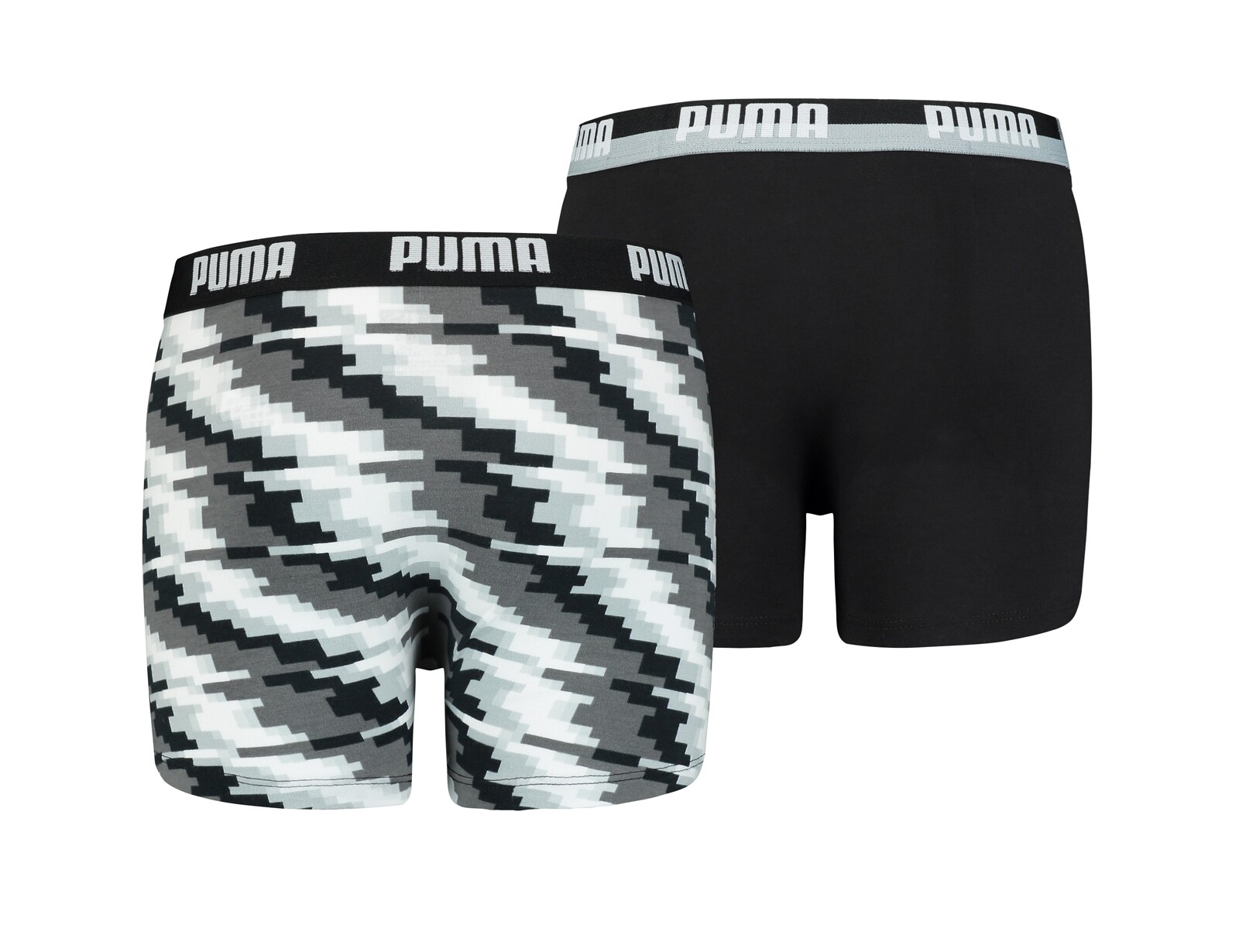 Puma - Boys Glitch Boxer 2 Pack - Katoen Ondergoed - 128 - Zwart