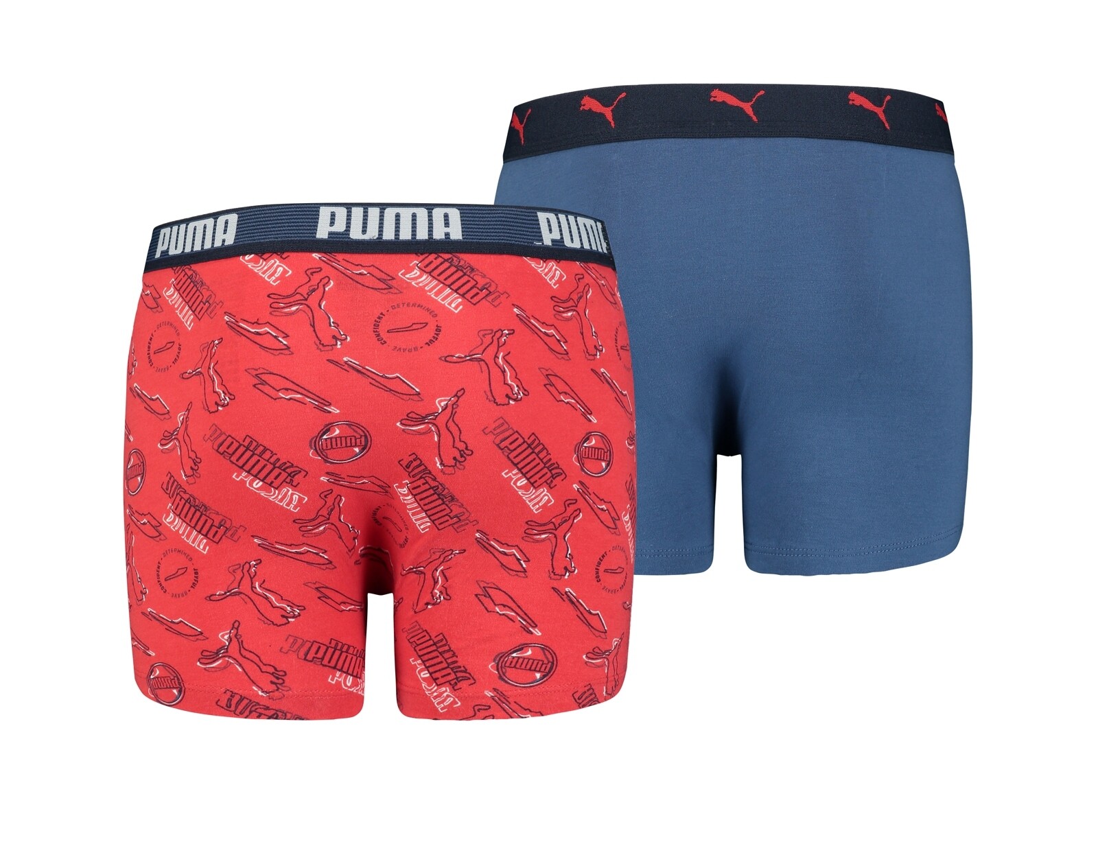Puma - Boys Alpha Print Boxer - Ondergoed Jongens - 128 - Rood