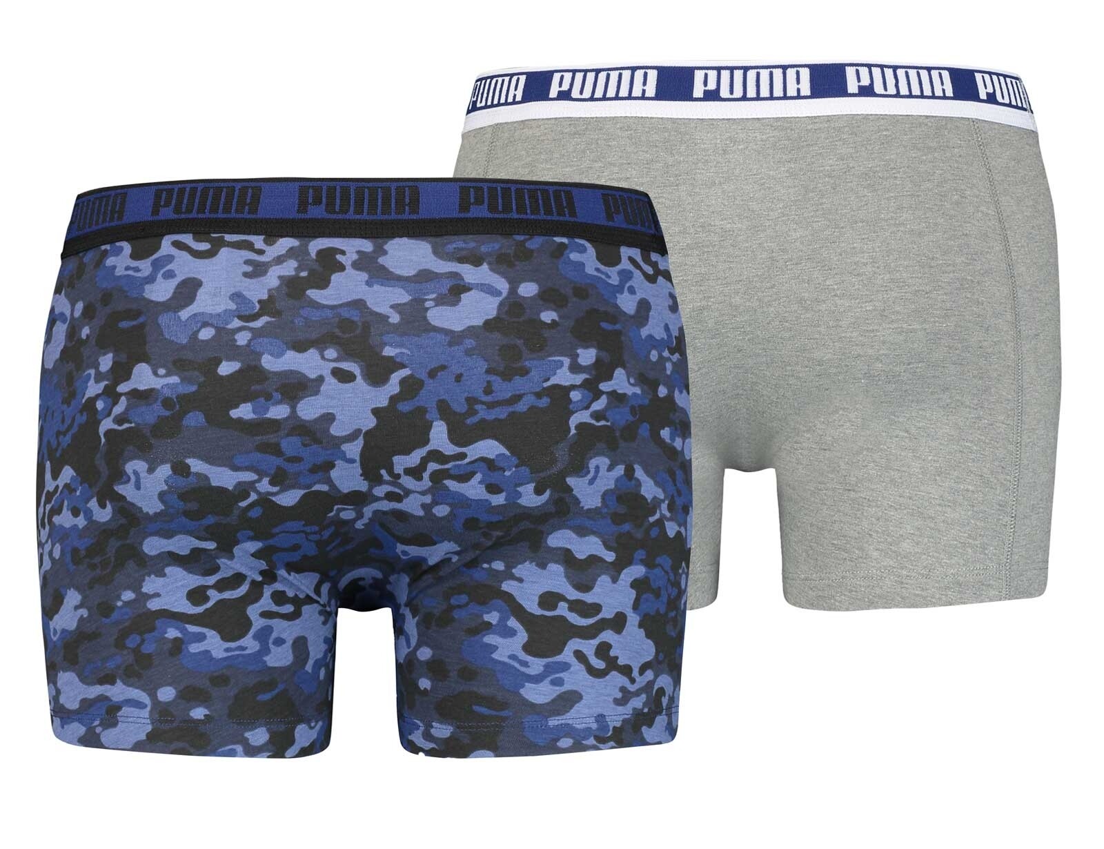 Puma - Men Camo Boxer 2p - Heren Ondergoed - M - Blauw