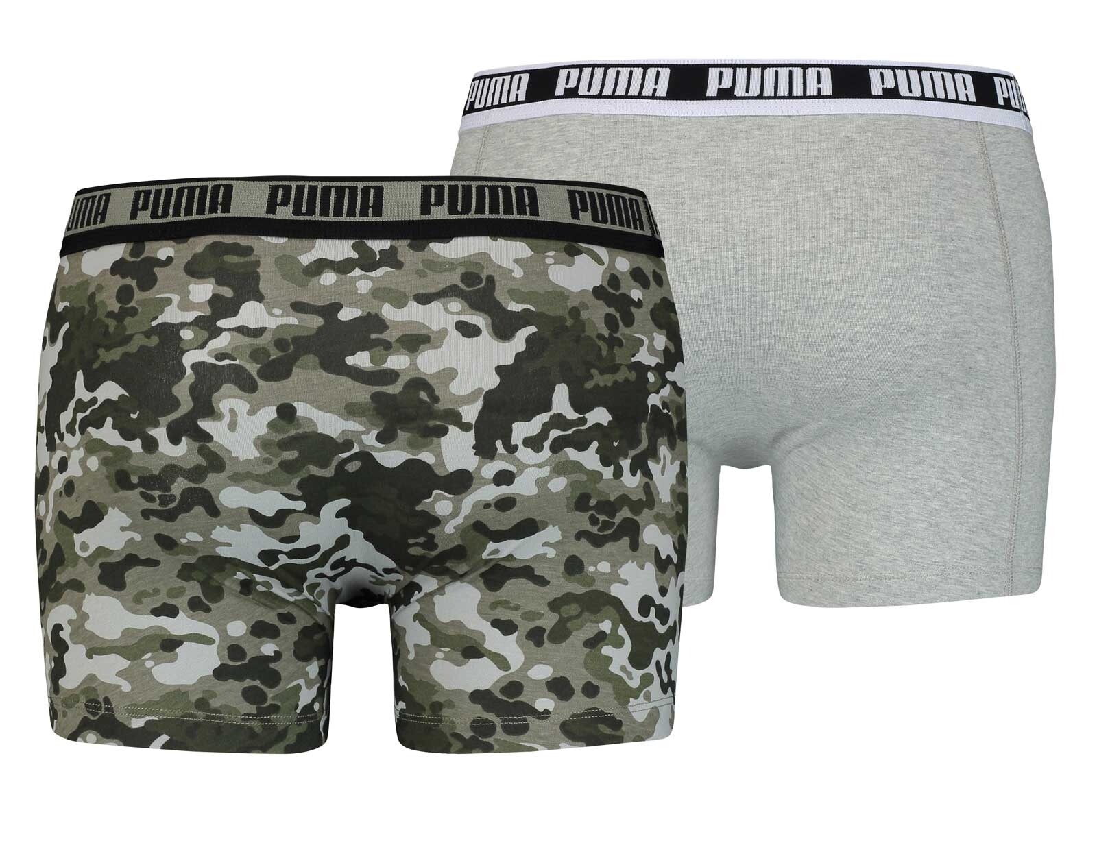Puma - Men Camo Boxer 2p - Boxershort Heren - S - Groen