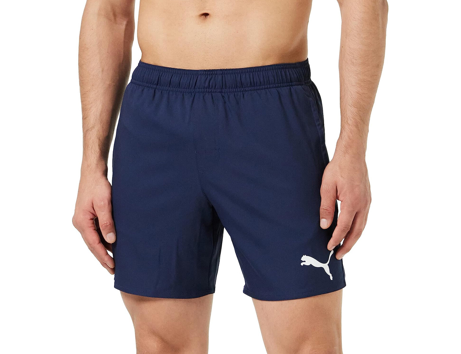 Puma - Swim Mid Shorts - Donkerblauwe Zwemshorts