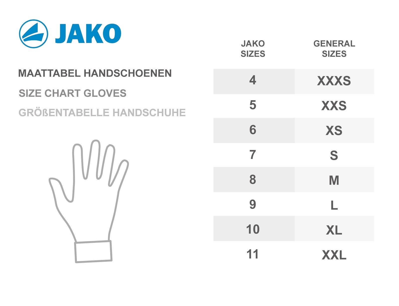 Jako - Players glove fleece - Zwarte fleece spelershandschoen - 9 - Zwart