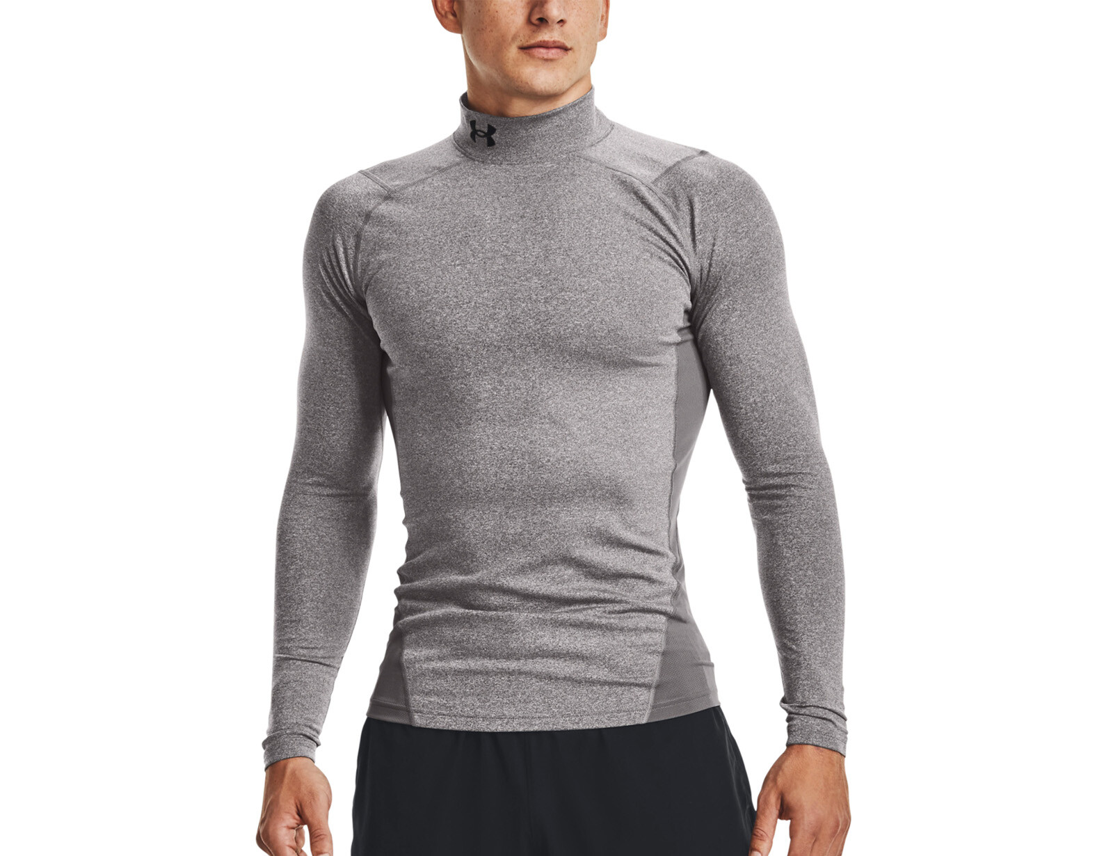Under Armour - ColdGear Armour Fitted Mock - Grijs Thermoshirt Heren