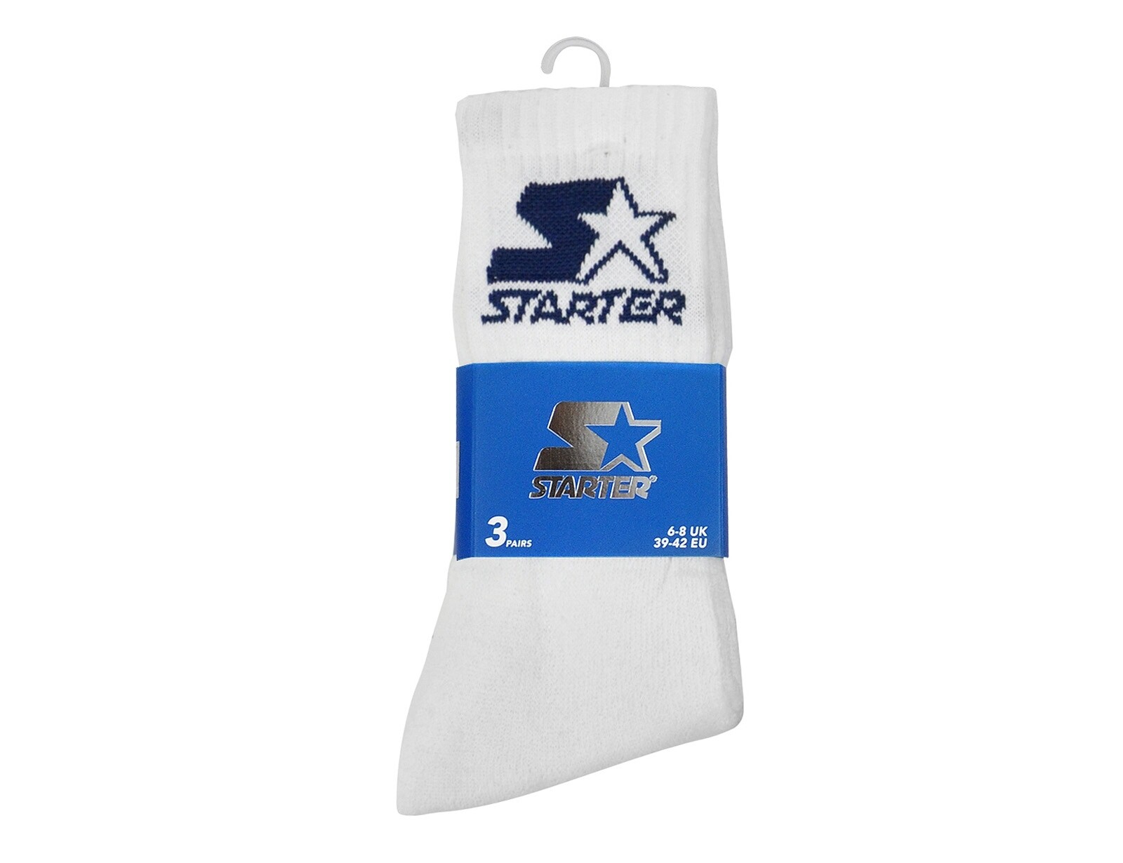 Starter - 3-Pack Crew Socks - Sportsokken - 43 - 46 - Wit