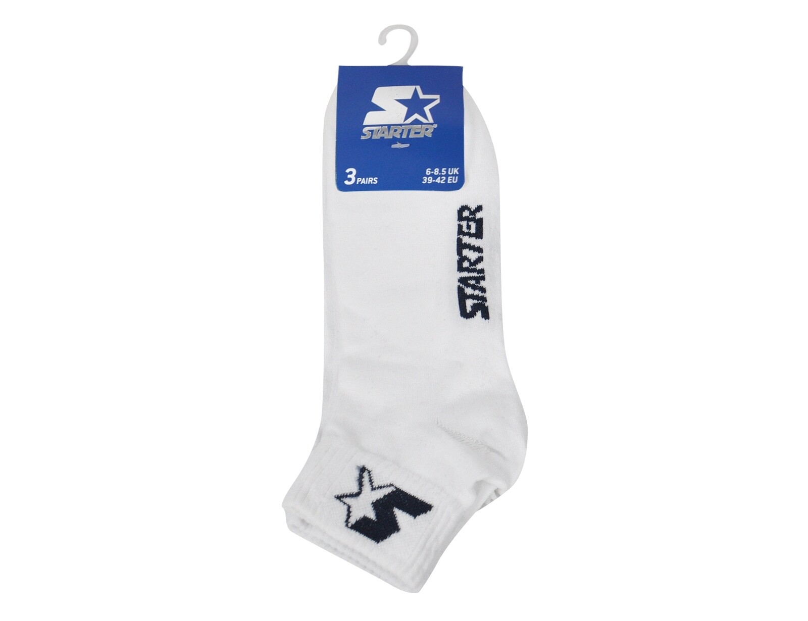 Starter - 3-Pack Quarter Socks - Witte Sokken - 35 - 38 - Wit