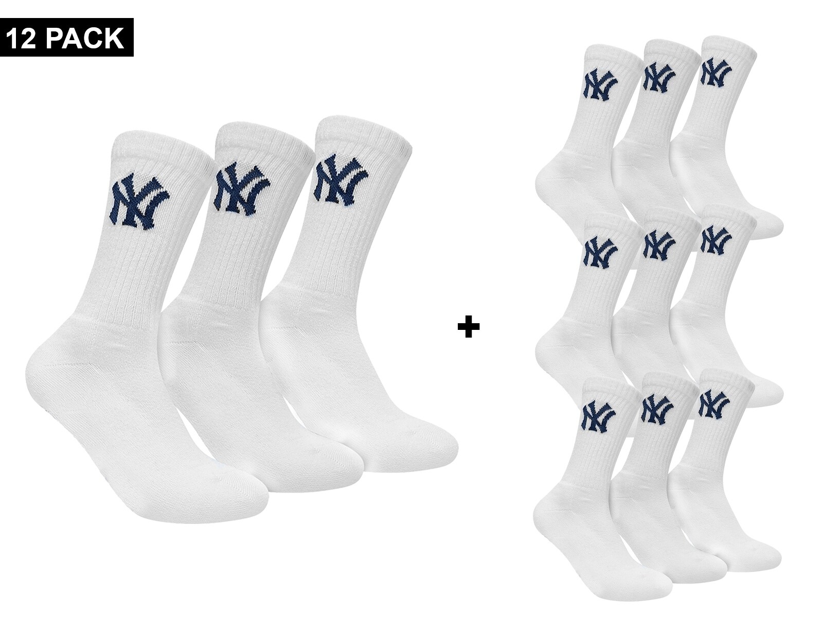 New York Yankees - 12-Pack Crew Socks - Voordeelverpakking Sokken