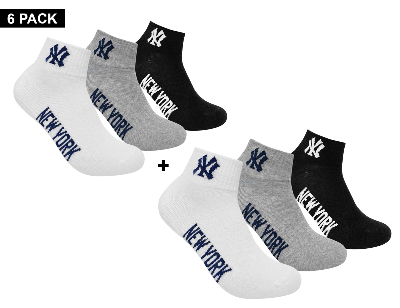 New York Yankees - 6-Pack Quarter Socks - Sokken