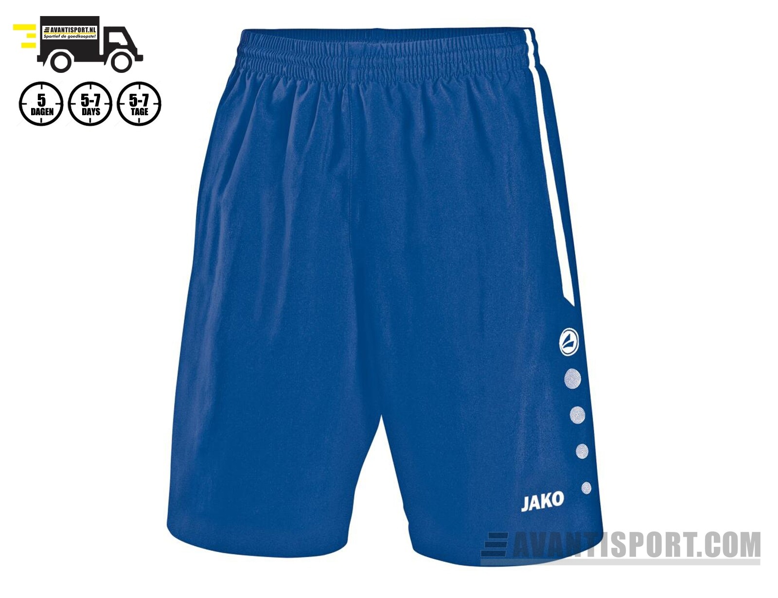 Jako Short Turin Voetbal Shorts Blauw