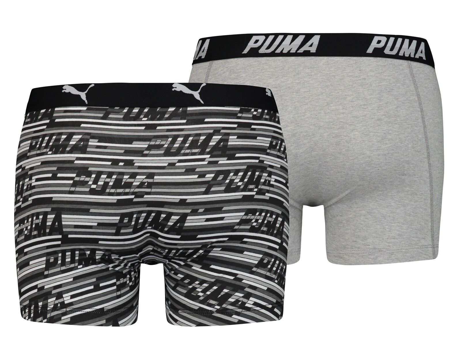 Puma - Logo AOP Boxer 2P  - Puma Boxershort - M - Zwart