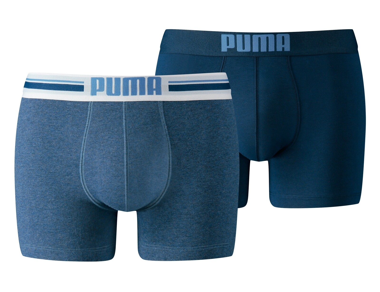 Puma - Placed Logo Boxer - Blauwe Boxershorts