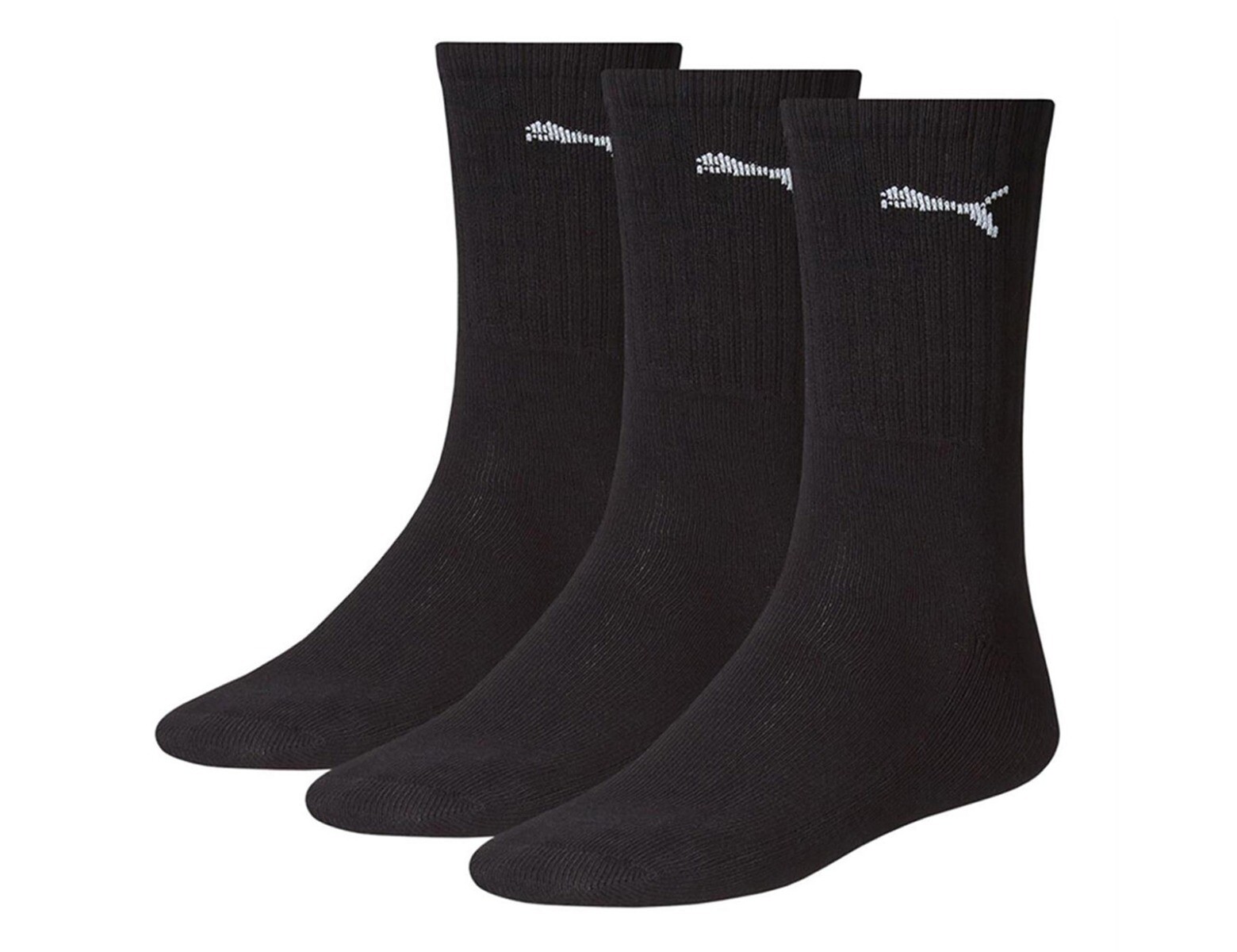 Puma - Crew Sock 3P - Zwarte Sokken