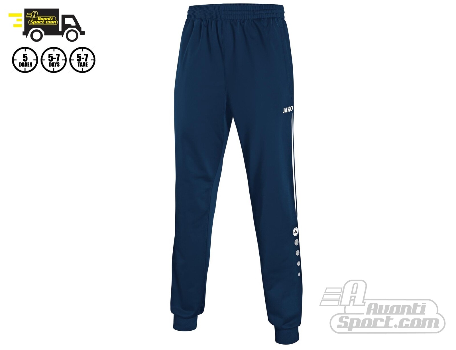 Jako - Polyesterbroek Performance Senior - Blauwe Trainingsbroek