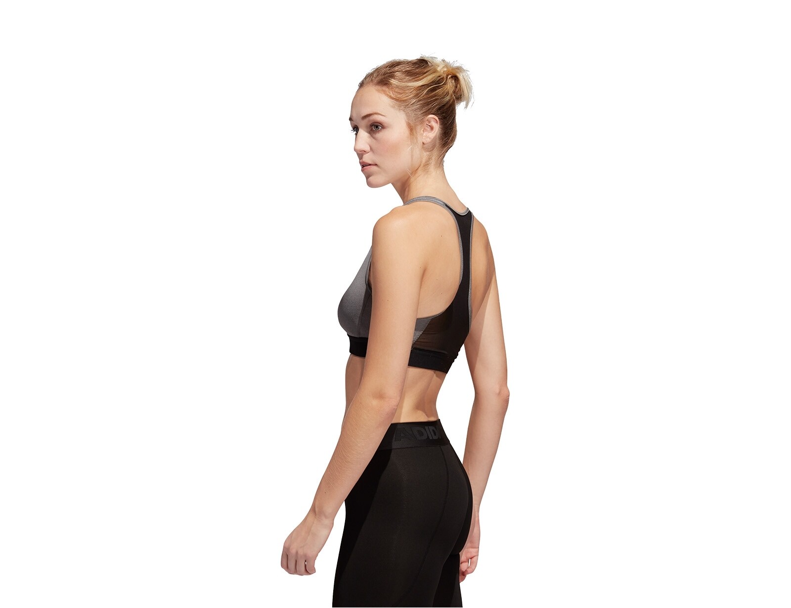 adidas - Dont Rest Alphaskin Bra - Sportbeha Grijs - XS - Grijs