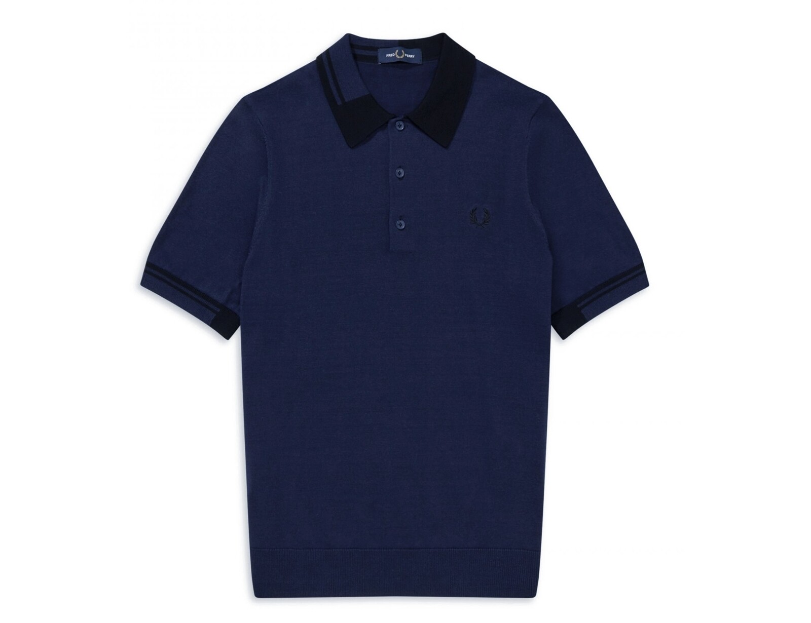 Fred Perry - Abstract Tipped Knitted Shirt - Gebreid Shirt