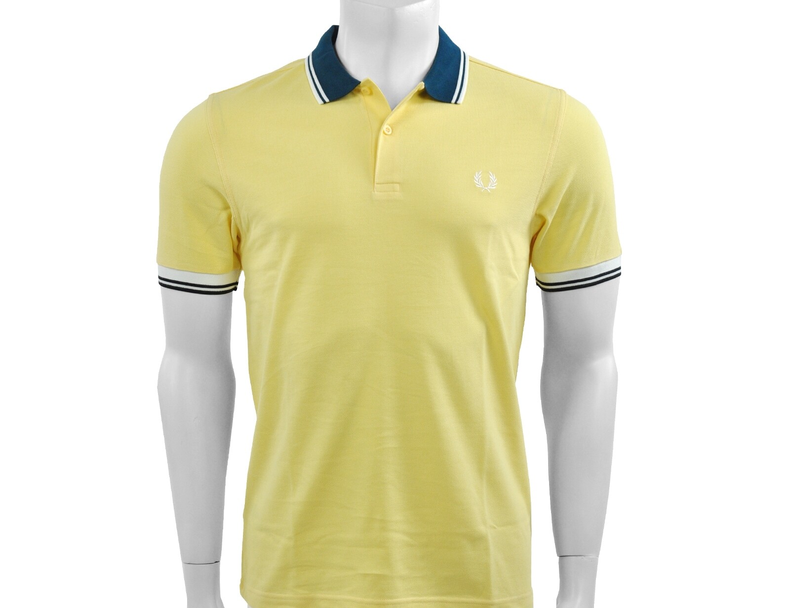 Fred Perry - Contrast Rib Polo Shirt - Polo Shirt Geel
