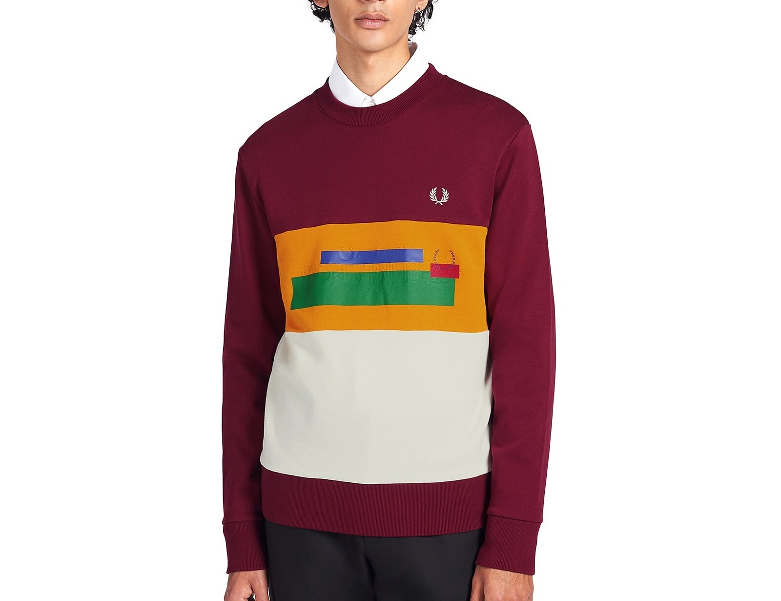Fred Perry Mixed Graphic Sweatshirt Truien