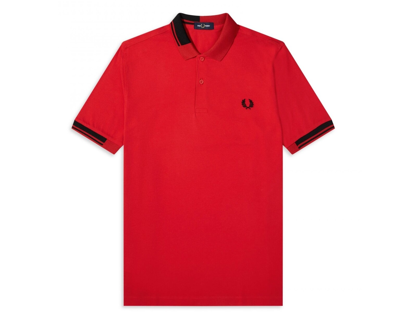 Fred Perry - Abstract Collar Polo Shirt - Rode Polo