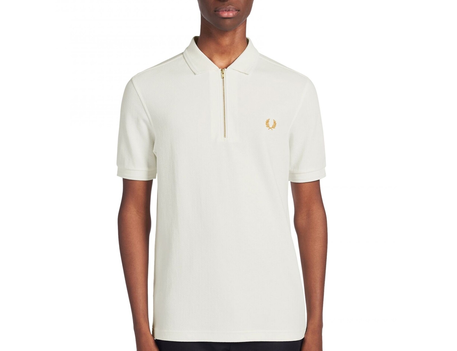 Fred Perry - Zip Neck Polo Shirt - Polo Shirt Wit