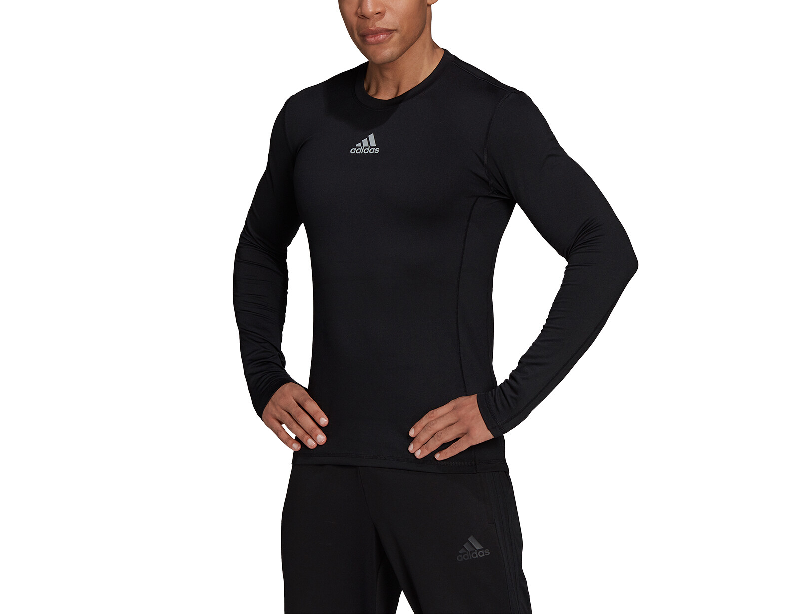 adidas - Techfit warm Long Sleeve Top - Zwart Compressieshirt