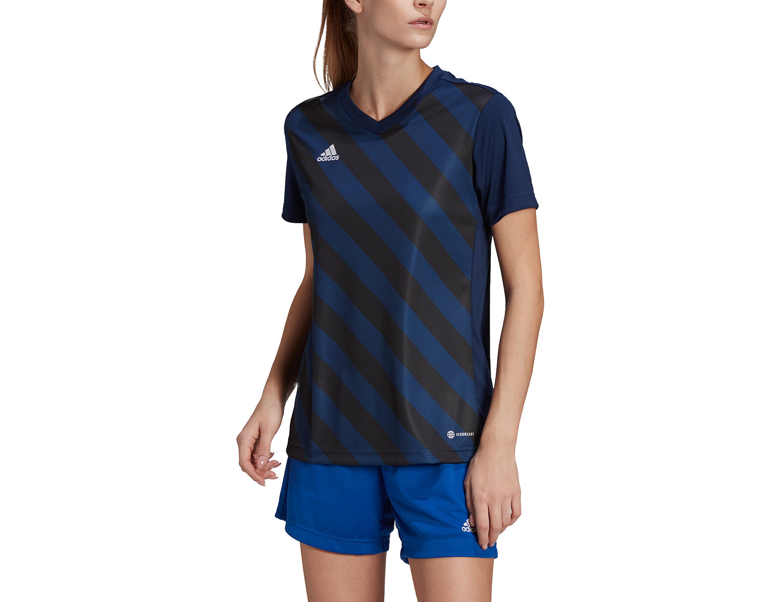 adidas - Entrada 22 GFX Jersey Women - Gestreept Voetbalshirt