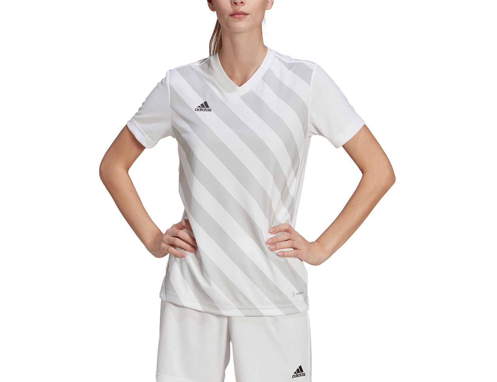 adidas - Entrada 22 GFX Jersey Women - Wit Voetbalshirt