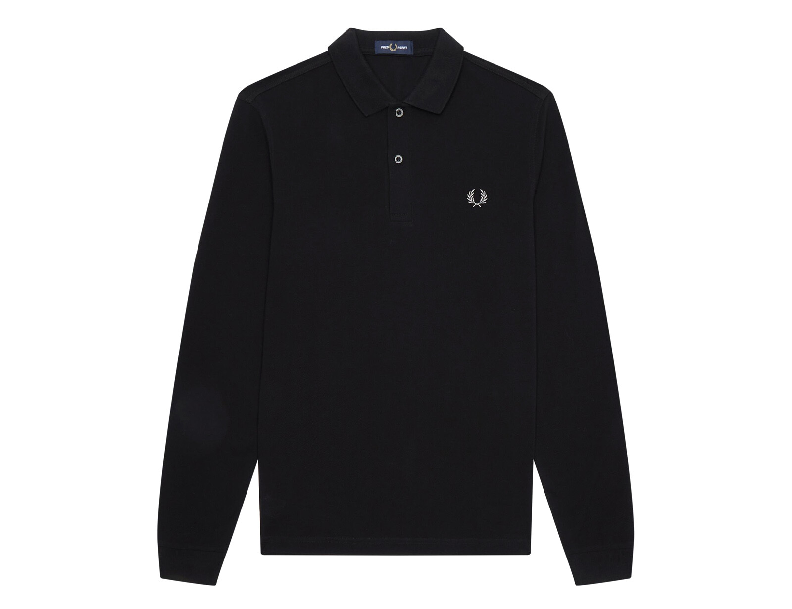 Fred Perry - Longsleeve Plain Shirt - Zwarte Longsleeve
