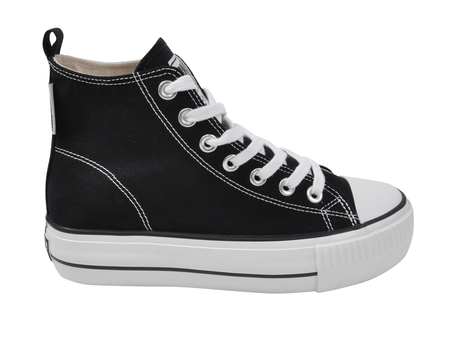 British Knights - Kaya Mid Women - Zwarte Sneakers Canvas