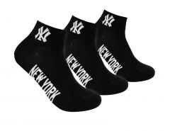 New York Yankees - 3-Pack Quarter Socks - Zwarte Sokken