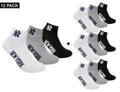 New York Yankees - 12-Pack Quarter Socks - Sokken Bundel