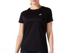 Asics - Core Short Sleeve Top - Zwart Sportshirt Dames