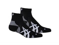 Asics - Cushion Run Quarter Socks 2-Pack - Zwarte Sportsokken