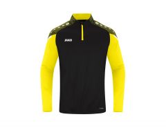 Jako - Ziptop Performance - Zwart-geel Sportshirt Kids