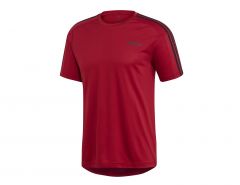 adidas - D2M Tee 3-stripes - Rood sportshirt