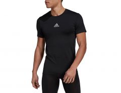 adidas - Techfit Short Sleeve Top - Zwart Ondershirt
