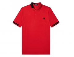 Fred Perry - Abstract Collar Polo Shirt - Rode Polo