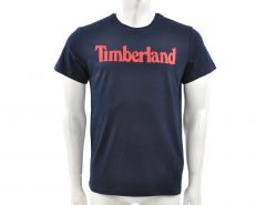 Timberland - Seasonal Linear Logo tee Slim fit  - Blauw t-shirt