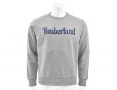 Timberland - Seasonal Linear Logo Crew - Grijze heren sweater