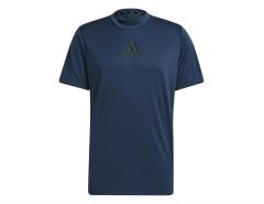 adidas - D2M 3-Stripes Back Tee - Blauw Sportshirt