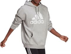 adidas - Essentials Boyfriend Logo Hoodie - Grijze Hoodie