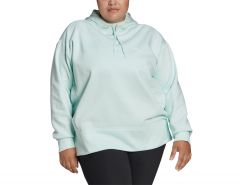 adidas - Studio Hoodie (Plus Size) - Mintgroene Hoodie