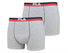 Fila - Man Boxer Elastic Band 2-pack - Grijze Boxershorts