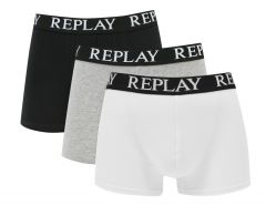Replay - Boxer Basic Cuff Logo 3 Pack - Heren Boxershorts