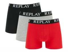 Replay - Boxer Basic Cuff Logo 3 Pack - Ondergoed Heren