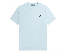 Fred Perry - Ringer T-Shirt - Lichtblauw T-Shirt