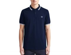 Fred Perry - Twin Tipped Shirt - Donkerblauwe Polo