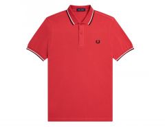 Fred Perry - Twin Tipped Polo - Lichtrood Polo Shirt