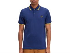 Fred Perry - Twin Tipped Shirt - Polo met Gele Bies