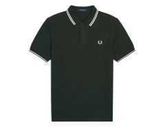 Fred Perry - Twin Tipped Shirt - Donkergroen Poloshirt